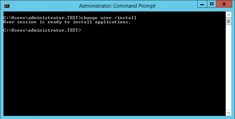 change user /install