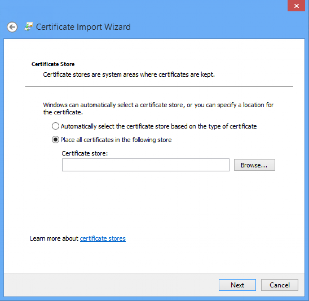 certificate store
