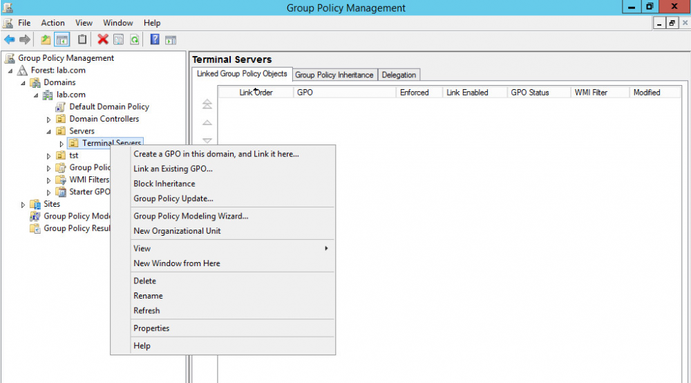 create GPO